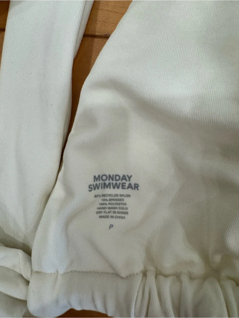 Monday Swimwear Ivory bikini set in size P (Morocco Top and Palma Bottom)